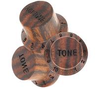CIMAXIC 3pcs Wood Guitar Knob Set Zebra Wood Volume Control Knobs for Electric Guitar Accessories Replacement Tone 2t1v Configuration