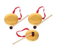 CIMAXIC 3sets Handheld Gong Instrument Mini Gong Mallets for Boys and Girls Chinese Percussion Toys Craftsmanship