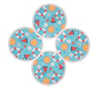 CIMAXIC 4 Pack Breastfeeding Pads Reusable Washable Leakproof Absorbent Breast Pads for Women Soft Comfortable Polyester Material