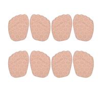 CIMAXIC 4 Pairs Self-Adhesive Forefoot Cushions for Women, Soft Breathable Ball of Foot Pads, Beige Fabric Five-Toe Design for High Heel Relief and Shock Absorption
