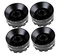 CIMAXIC 4-piece Set Guitar Volume Knobs Plastic Guitar Potentiometer Knobs for Volume and Tone White Letters Gd74