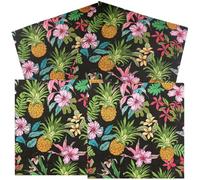 CIMAXIC 40pcs Hawaiian Pineapple Paper Napkins Tropical Palm Leaf Print, Comfortable Touch Wood Pulp Napkins for Home and Gathering Party Decor
