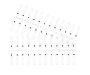 CIMAXIC 48pcs Nail Polish Sample Display Nail Color Display Card with Detachable Design Easy Replacement Plastic Magnet for Beginners Learning Scenarios