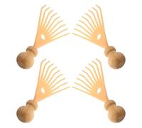 CIMAXIC 4pcs Bamboo Handle Scalp Massager Head Scratchy Claw Massage Comb for Dandruff Relief Deep Cleansing Hair Scalp Massage Tool for Daily Use