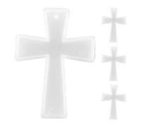 CIMAXIC 4PCS Cross Silicone Resin Molds - Epoxy Resin Cross Mold Polymer Clay Moulds for Keychain DIY Crafts Necklace Jewelry Pendant Making Easter Ornament