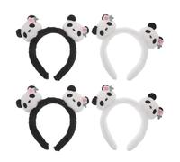 CIMAXIC 4pcs Cute Headbands: Panda Headband for Washing Face - Animal Party Ears Hairband Costume for Women's Hair Spa Head Band Hair Accessories