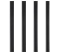 CIMAXIC 4pcs Dustpan Rubber Strip Pan Rubber Edge Insert for Dust Pan Easy to Install Avoid Loosening Or Sliding Black Replacement Strips for Indoor Broom Shovel Garbage Shovel Use