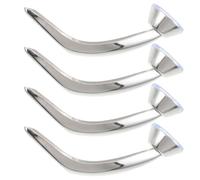 CIMAXIC 4pcs Iron Legs for Nail Hand Rest Stand with Curved Mount Plate Brackets, Universal Fit Replacement Support Feet for Salon Pedicure Services and Nail Tech Tables