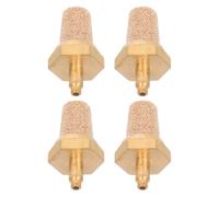 CIMAXIC 4pcs M5 Male Thread Brass Exhaust Muffler Filter for Fog Machine, Copper Air Nozzle Silencer with Hex Design, Optimizes Atomization and Noise Reduction for Performances