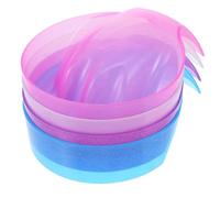 CIMAXIC 4pcs Nail Tips Soak Bowl Manicure Hand Bowl 6.29x4.72x1.57inch Pp Material Groove Design Simple Appearance for Professional Salon and Home Use Random Color