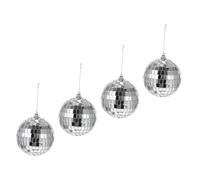 CIMAXIC 4pcs Party Decorations Glass Disco Mirror Balls Wedding Banquet Pub Club Decorations