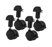 CIMAXIC 4pcs Plastic Swivel Caster Wheels for Baby Stroller Replacement Threaded Stem Casters for Office Chair and Furniture Black Rolling Wheels Suitable for Indoor Use