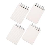 CIMAXIC 4pcs Portable Mini Spiral Notebook Pocket Notepad White Paper Iron Spiral Notebook for Writing and Painting, Family and Classmates