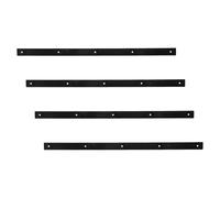 CIMAXIC 4pcs Skate Guards Rib Bones Skateboard Rails for Protection Plastic Grind Rails for Skateboards with Easy Installation and Reduced Friction Vibrant Black 14.34x0.71x0.28in