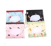 CIMAXIC 4pcs Wet Tissue Holders Wet Towel Bag Light-Weight Portable Pouch for Diaper Bag