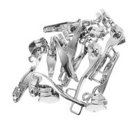 CIMAXIC 5 Pairs Double-Layer Lockable Zipper Pulls Replacement, Metal Explosion-Proof Zip Slider Tabs for Luggage Suitcases Backpacks, Removable and Replaceable Travel Bag Accessories