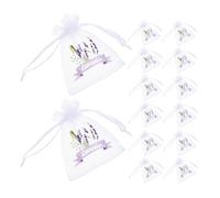 CIMAXIC 50pcs Sachet Empty Bags: Organza Gauze Bags for Lavender - Drawstring Mesh Fabric Sachet for Spice and Herbs - Wedding Favor Party Decoration (White)