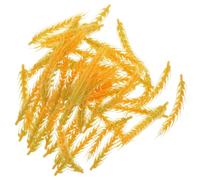CIMAXIC 50Pcs Wheat Ear Arrangement Bouquets Artificial Wheat Grass Plastic Craft Decor Not Easy to Broken Forever Blooming Delicate Style Yellow for Office Coffee Table