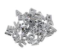 CIMAXIC 52pcs Rhinestone Alphabet Charms A-z Pendant Alloy Initial Beads for DIY Jewelry Making Bracelet Necklace Crafts Accessories