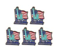 CIMAXIC 5pcs 250th Anniversary American Flag Brooch Pin, Red White Blue Patriotic Pin, Independence Day Badge for July 4th Holiday Veterans Or Parade Events A