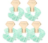 CIMAXIC 5pcs Bridesmaid Hair Accessories Cloth Ponytail Holder Stylish Comfortable Hair Scrunchies with Card for Bachelorette Party Favors
