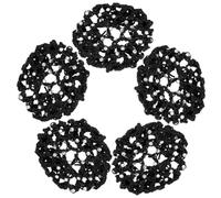 CIMAXIC 5pcs Hair Bun Cover Hair Styling Tools Elegant Crystal Cloth Net Ballet Dancers Casual Occasions Hot Weathers