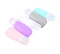CIMAXIC 5pcs Leak Proof Silicone Travel Bottles Set with Bag, 60ml Refillable Squeezy Cosmetic Dispensers for Toiletries, Airtight and Portable Containers for Travel