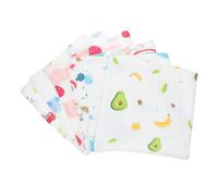 CIMAXIC 6 Pack Cotton Drool Bibs Newborn Face Washcloth Absorbent Towels Muslin 30x30cm Soft