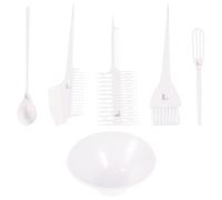 CIMAXIC 6 Pcs Hairdressing Tint Brush Hair Coloring Comb 120ml Bowl Self-help Hairdressing Protects Hair from Damage White Pp Material for Home Use and Professional Salon with 1 Brush 2