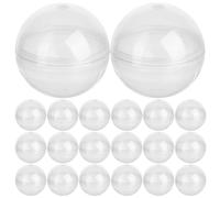 CIMAXIC 60pcs Empty Vending Machine Capsules - 1.8'' Round Plastic Empty Balls - Clear Small Toy Containers for Gumball Machine Prizes Stuffer and Party Favor 45mm