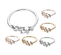 CIMAXIC 6Pcs Adjustable Crochet Rings for Knitting Finger Holders Lightweight Yarn Guide Ring Protects Fingers Maintains Yarn Tension Durable Material