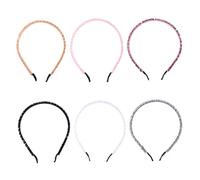 CIMAXIC 6pcs Crystal Knotted Headbands for Women with Hand Knitting and Delicate Handmade Workmanship, Simple and Chic Hair Accessories to Keep Hair in Place for Everyday Wear