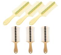 CIMAXIC 6pcs Double Sided Nit Comb Set for Adults and Pets, Large Size Plastic Hair Comb with Fine Teeth for Dandruff Removal and Nits Treatment, Grooming Tool for Cats and Pets