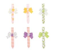 CIMAXIC 6pcs Fabric Hair Sticker Clips with Good Stickiness and Easy to Use Features, Adorable Mixed Style Hair Accessories for Family and Little