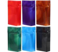 CIMAXIC 6pcs Marble Pattern Cigarette Box, Rigid Hardshell Slim Cigarette Organizer for Women and Men, Divided Compartments, 4.3" X 2.4" Mixed Color