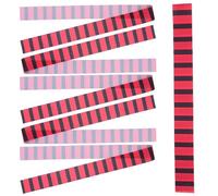 CIMAXIC 6pcs Pirate Headband Headwrap: Red Black Striped Headband - Adjustable Soft Pirate Scarf for Adult Carnival Halloween Dress Up Party Headgear