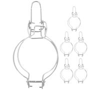 CIMAXIC 6pcs Stainless Steel Spring Wire Clamp Sealing Buckle for Regular Mouth Mason Jars, Replacement Glass Jar Fastenings for Food Storage and Canning, Silver