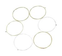 CIMAXIC 6pcs Strings Acoustic Guitar Strings Durable Replacement for Folk Guitars Responsive Treble Bright Bass Hassle String Change for Musicians