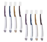 CIMAXIC 8pcs Adult Soft Bristle Toothbrushes Silicone Heads, Nano Soft Bristles, Travel-Friendly Multi-Color Set for Sensitive Teeth and Gentle Gum Cleaning