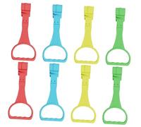 CIMAXIC 8pcs Bed Standing Ring Boy Girl Crib Pull Ring Toy for Newborn Lightweight Safe Smooth Edges for Developing Movement and Confidence Travel-Friendly Design