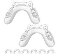 CIMAXIC 8pcs Children’s Eyeglasses Pads Replacement, Integrated Bridge Silicone Nose Pieces, Double Screw Hole, Anti-Slip Kids Nose Pad for Glasses