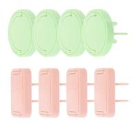 CIMAXIC 8pcs Home Outlet Covers Protector Protection Plugs Corner Oven Alarms Power Socket Latches Knob Electricity Electrical Babyproof Edge Lock Door Outlets Blue