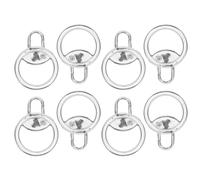 CIMAXIC 8pcs Luggage Zipper Pull Rings - Detachable Metal Ring Zipper Sliders Extender Handle for Clothing Backpack Purse Repair Jacket Sewing Silver