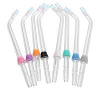 CIMAXIC 8pcs Oral Irrigator Cleaning Heads: Dental Flossers Nozzle Heads - Assorted Size Interchangeable Water Flosser Tongue Cleaner Jet Tips for Teeth Cleaning