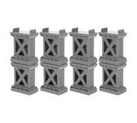 CIMAXIC 8pcs Railway Bridge Pier Set, Simulation Gray Bridge Pier Model for DIY Train Track Accessories, Suitable for Model Railway Scenery and Pretend Train Games