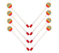 CIMAXIC 8pcs Rainbow Lollipop Drumsticks for Boys and Girls Sturdy Plastic Xylophone Sticks Foam Head Musical Instrument Drumsticks for Beginners