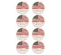 CIMAXIC 8pcs Usa 250th Anniversary Brooch Set, Patriotic Alloy Lapel Pins for Men and Women, Decorative and Collectible Badges for National Holidays and Casual Occasions