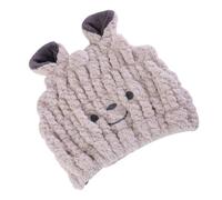 CIMAXIC Absorbent Hair Drying Towel Hat for Infants, Quick-Dry Soft Cotton Bath Cap with Happy Face Design, Suitable for Boys and Bathing Accessories