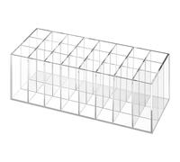 CIMAXIC Acrylic Lip Gloss Holder 24 Slots Makeup Organizer for Eyebrow Pencil and Lipstick Storage on Desk