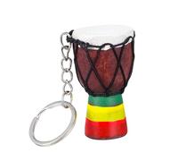 CIMAXIC African Drum Keychain Pendant Tricolor Hand Drum Keyring Decoration Travel Souvenir Gift